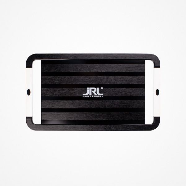 Tabuleiro retangular JRL Professional preto com riscas e pegas brancas
