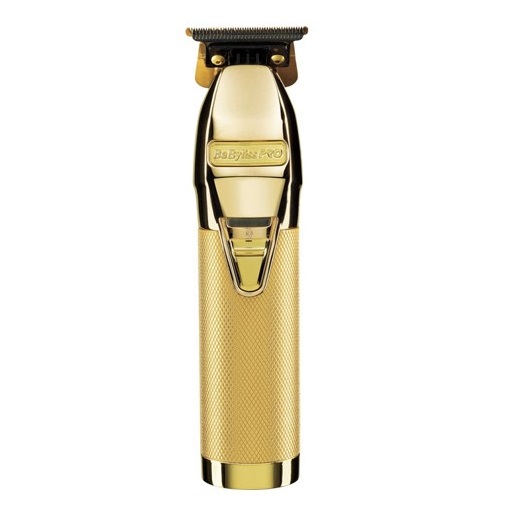 Aparelho de barbear elétrico BaByliss PRO dourado com textura antiderrapante