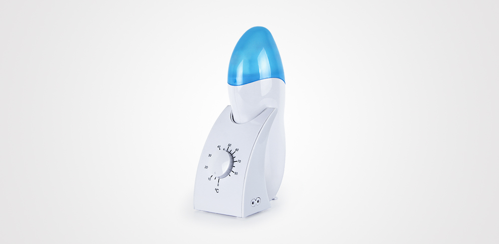 Aparelho de cera depilatória branco com tampa azul