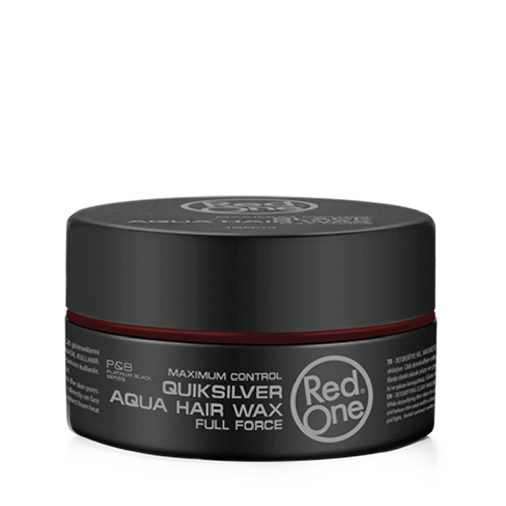 Pote preto de cera para cabelo Red One Quiksilver Aqua Hair Wax Full Force