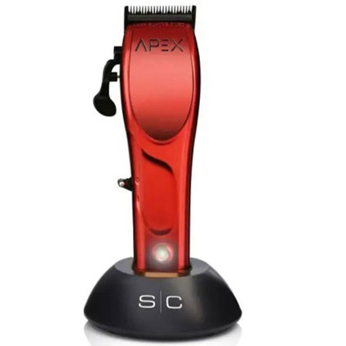 Máquina cortar cabelo APEX vermelha com base preta