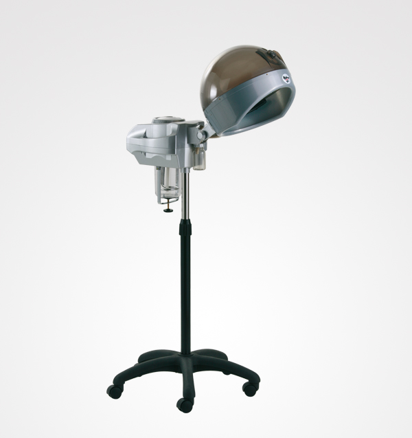 Capacete de secagem de cabelo em fundo branco