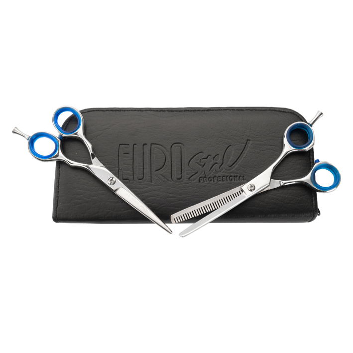 Conjunto de tesouras profissionais com bolsa preta EURO Gold
