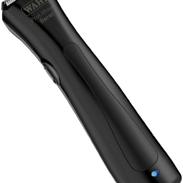 Aparelho de cortar cabelo preto WAHL ProLithium Series com luz azul