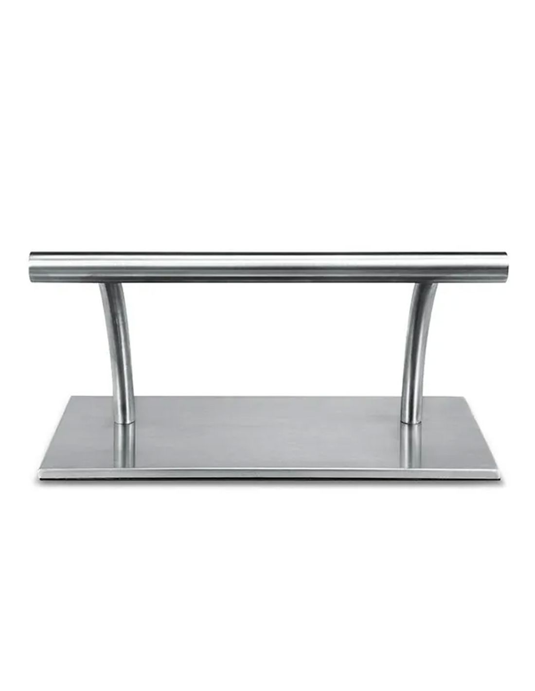 Suporte metálico prateado em aço inoxidável