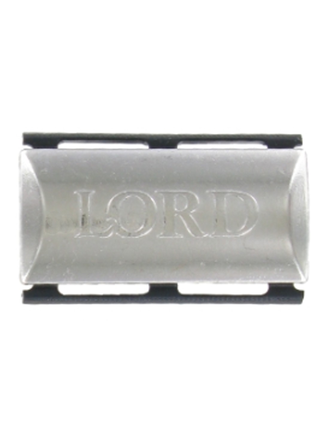 Componente eletrónico prateado com gravação LORD