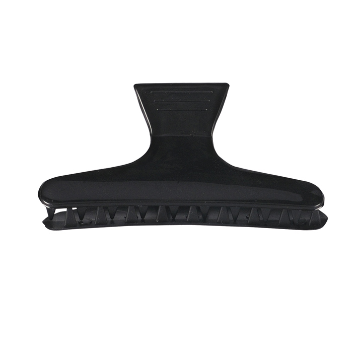 Prendedor de cabelo preto de plástico