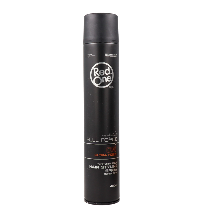 Spray para cabelo Red One em embalagem preta alta