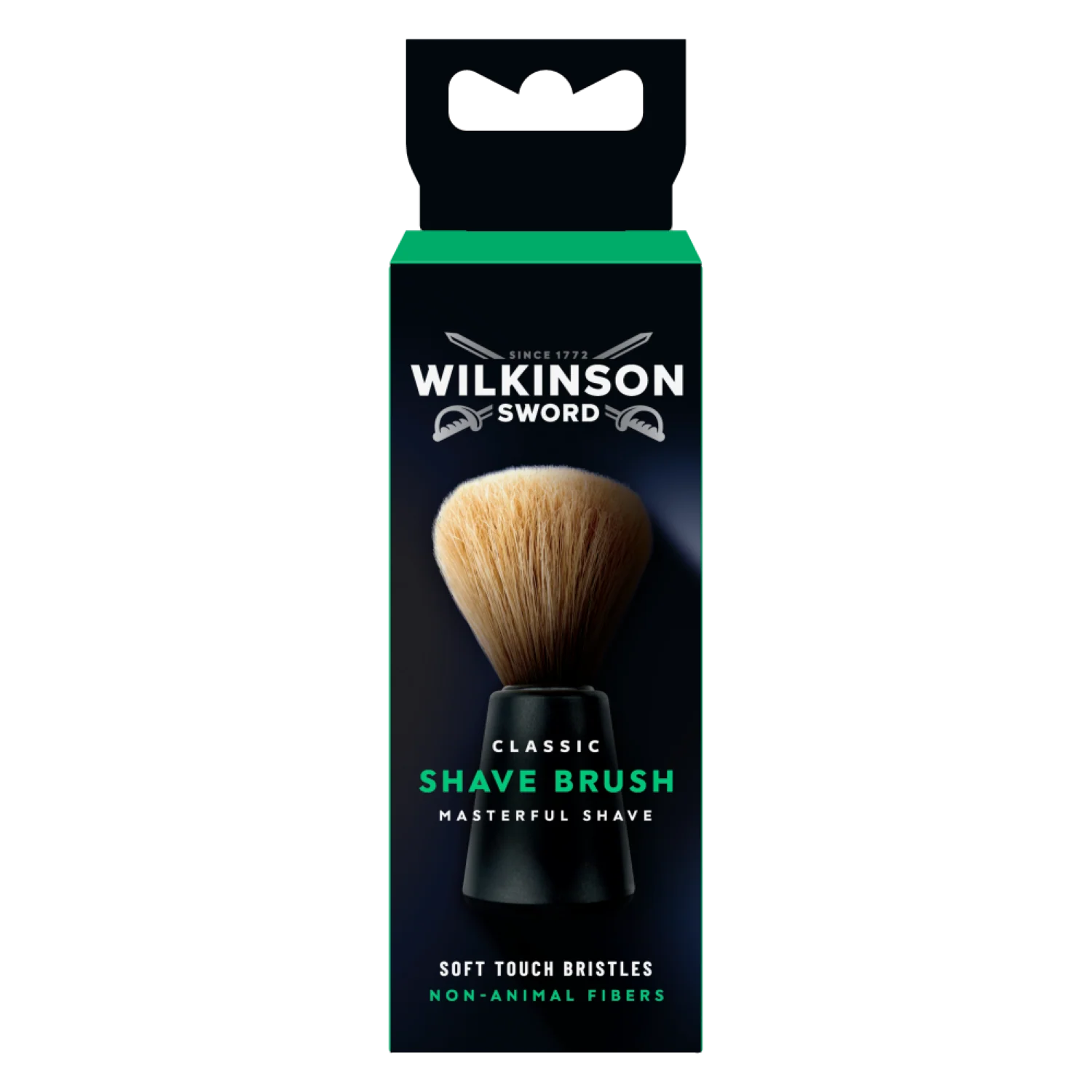 Escova de barbear Wilkinson Sword em embalagem preta e verde
