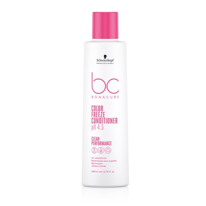 Frasco branco com tampa rosa de condicionador Schwarzkopf BC Bonacure