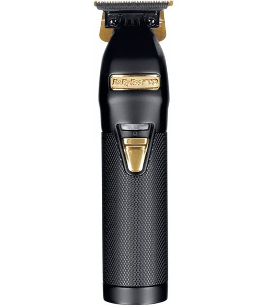 Aparelho de barbear elétrico preto com detalhes dourados BaByliss