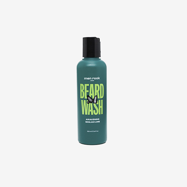 Frasco verde de Beard Wash Men Rook com tampa preta