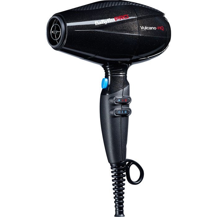 Secador de cabelo preto Babyliss PRO Vulcano HQ com botões e cordão