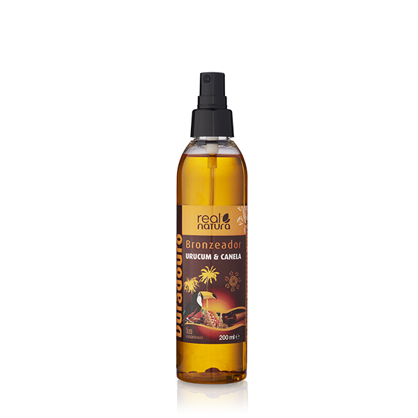 Frasco spray de bronzeador Urucum & Canela de Real Natura