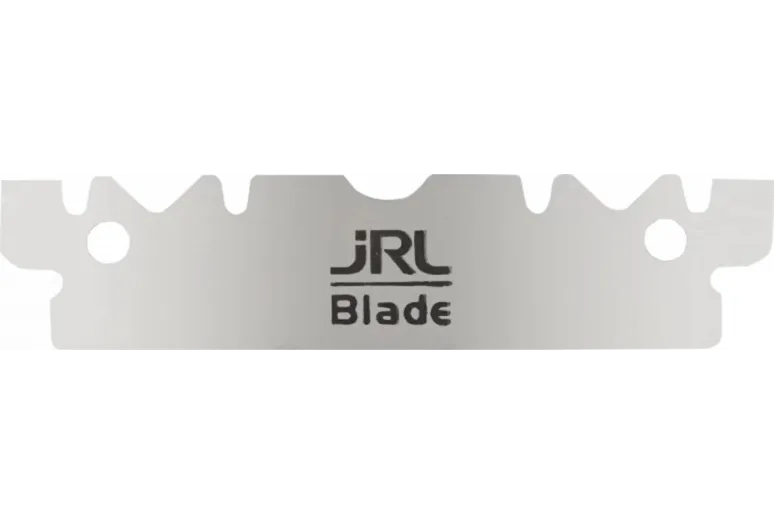 Lâmina metálica prateada com texto impresso