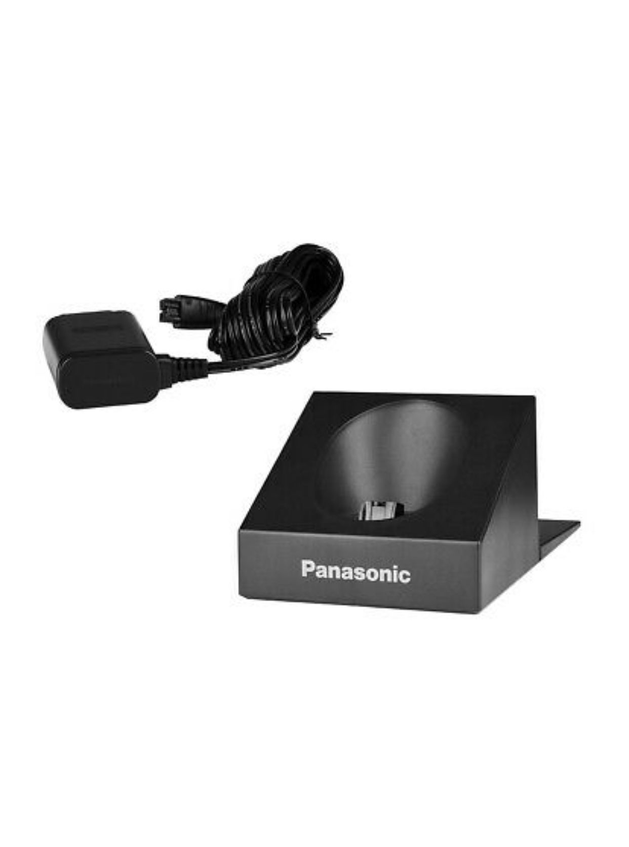 Base de carregamento preta Panasonic com adaptador de corrente