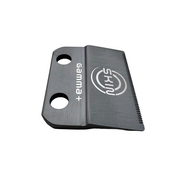 Pente de corte para máquina de barbear ou cabelo preto de metal com texto gamma+ e SKIN