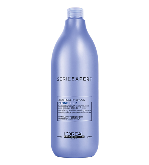 Garrafa azul metálica de champô Série Expert L'Oréal de 1000 ml