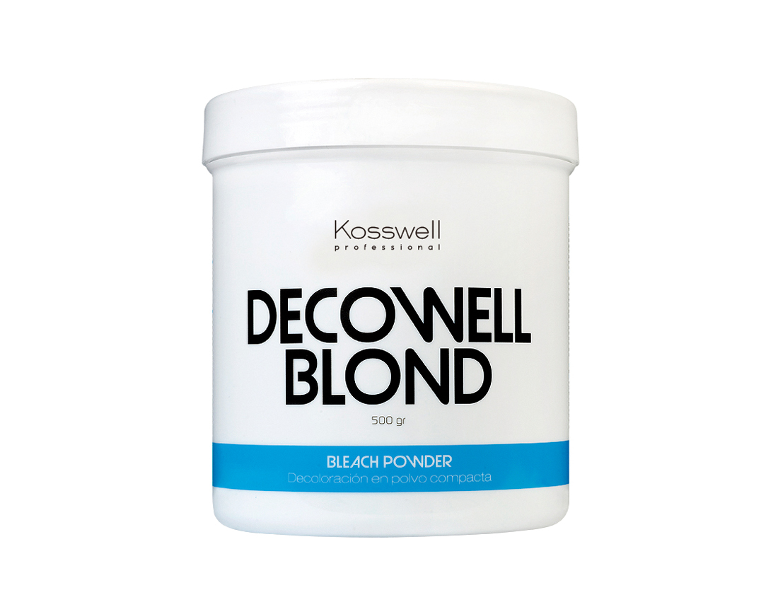 Pote branco de pó descolorante Kosswell Deconwell Blond