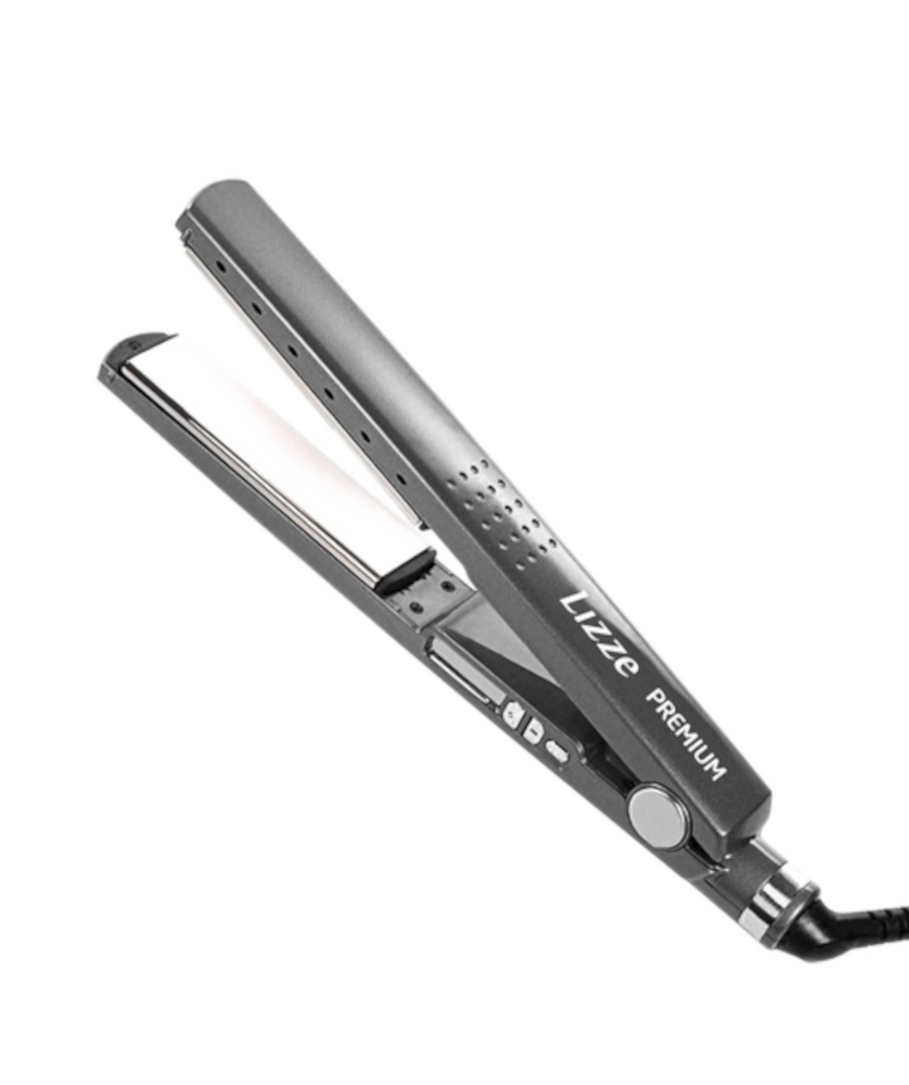 Prancha de cabelo metálica cinzenta LIZZE PREMIUM