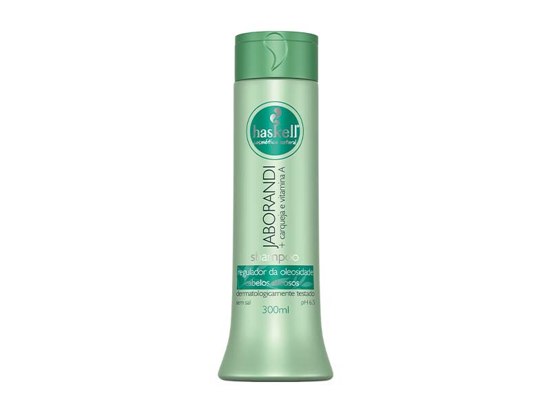 Frasco de shampoo Hasell Laboreandi verde claro com tampa verde