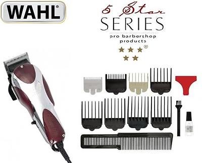Máquina de cortar cabelo WAHL 5 Star Series com acessórios de pentes, pincel e óleo