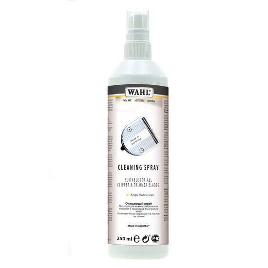 Frasco branco de spray de limpeza Wahl para lâminas de máquinas