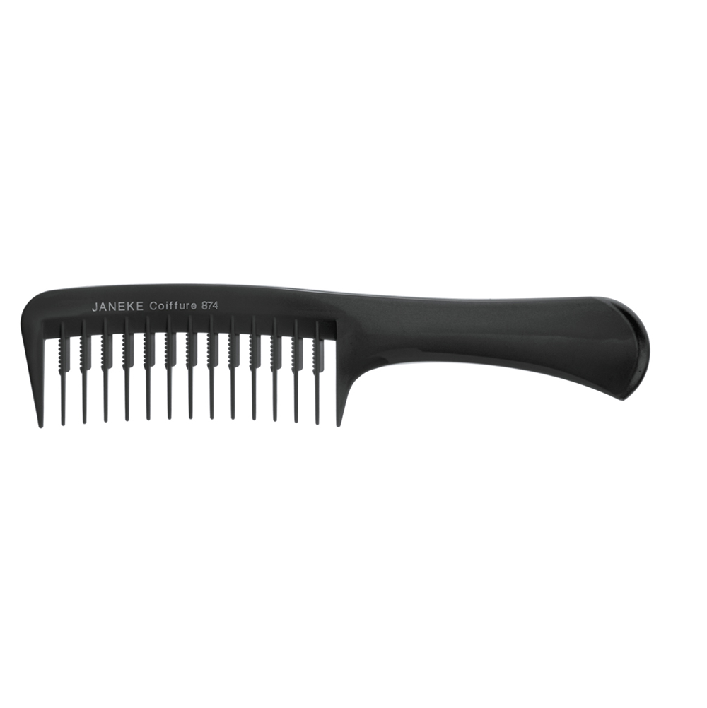 Pente preto JANÉKE Coiffure 874 com dentes largos