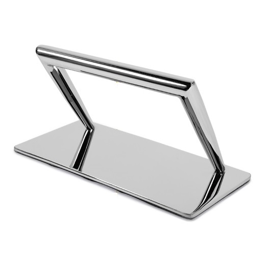 Suporte metálico cromado retangular com pega horizontal