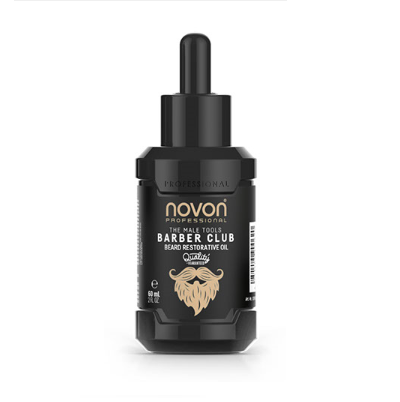 Frasco de óleo restaurador de barba Novon Professional Barber Club