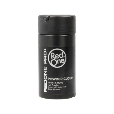 Frasco preto Pedone Pro+ Red One Powder Cloud para cabelo