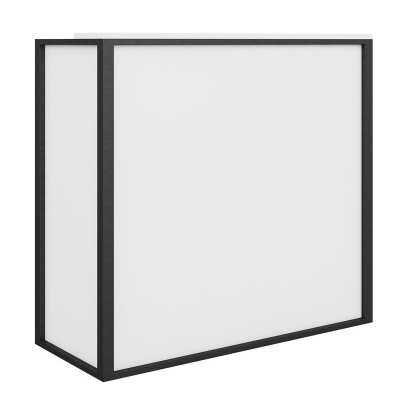 luminária de parede quadrada preta com painel branco