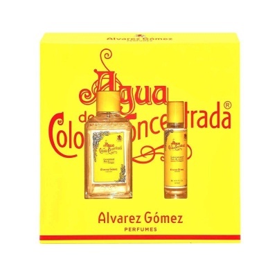 Conjunto de perfumes Alvarez Gómez Agua de Colonia Concentrada em caixa amarela