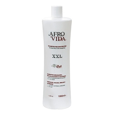 Garrafa branca de shampoo Afro Vida XXL 1000 ml