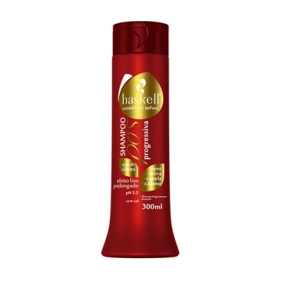 Frasco vermelho de champô Haskell Progressiva 300 ml