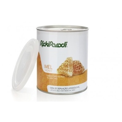 Lata de cera depilatória lipossolúvel RickiParodi com imagem de favo de mel