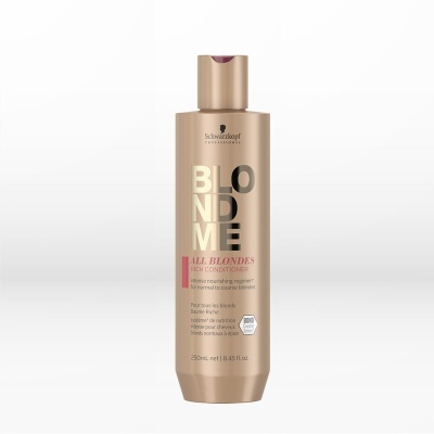 Frasco dourado de champô BLONDME Schwarzkopf Professional