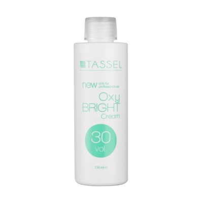 Frasco branco de creme Oxy Bright Tassel 30 vol 150 ml.