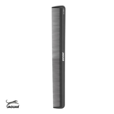 Pente preto JAGUAR em plástico com duas secções de dentes