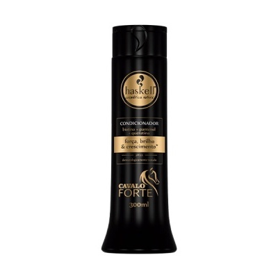 Frasco preto de condicionador Haskell Cavalo Forte