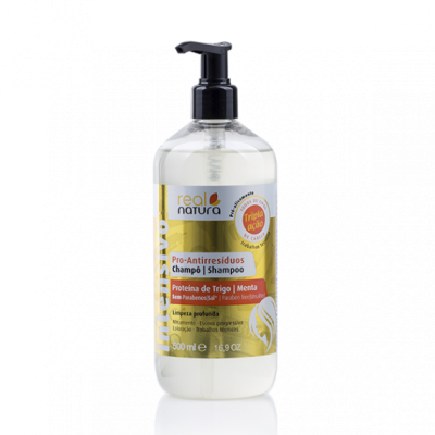 Frasco de champô real natura Pro-Antirresíduos 500 ml com doseador