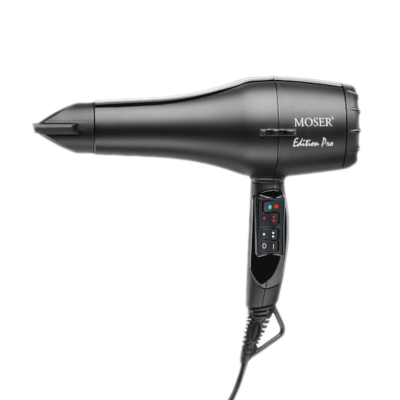 Secador de cabelo preto MOSER Edition Pro com bocal concentrador