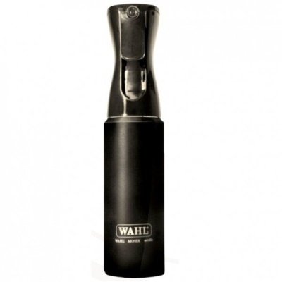 Frasco pulverizador negro WAHL com texto na base