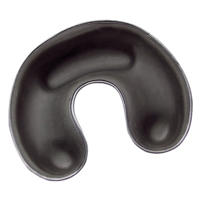 Almofada de apoio para pescoço preta em formato U