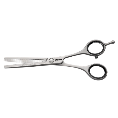 Tesoura desbastadora prateada açúcar para cabelo com cabo acetinado