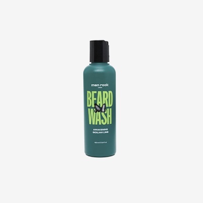 Frasco verde de Beard Wash Men Rook com tampa preta