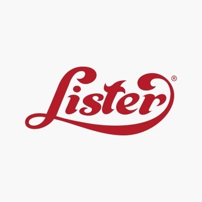 Logótipo 'Lister' em vermelho sobre fundo branco