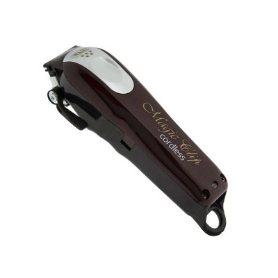 Máquina de cortar cabelo Magic Clip sem fios preta e castanha
