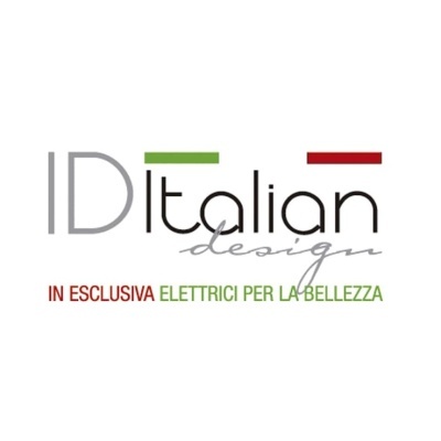 Logótipo ID Italian design com texto em italiano em fundo branco