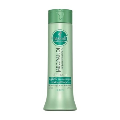 Frasco de shampoo Hasell Laboreandi verde claro com tampa verde